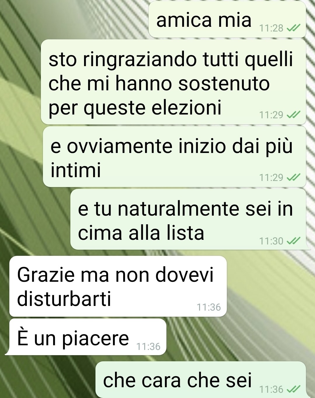 Il voto dell’amica