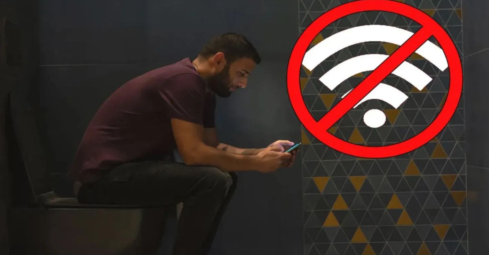 Marito si nasconde in bagno per non badare ai figli: lei gli disattiva il WiFi