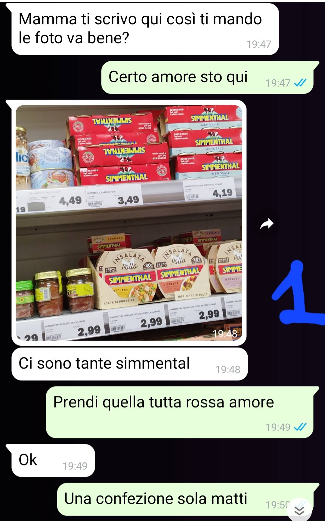 La prima spesa di Matteo