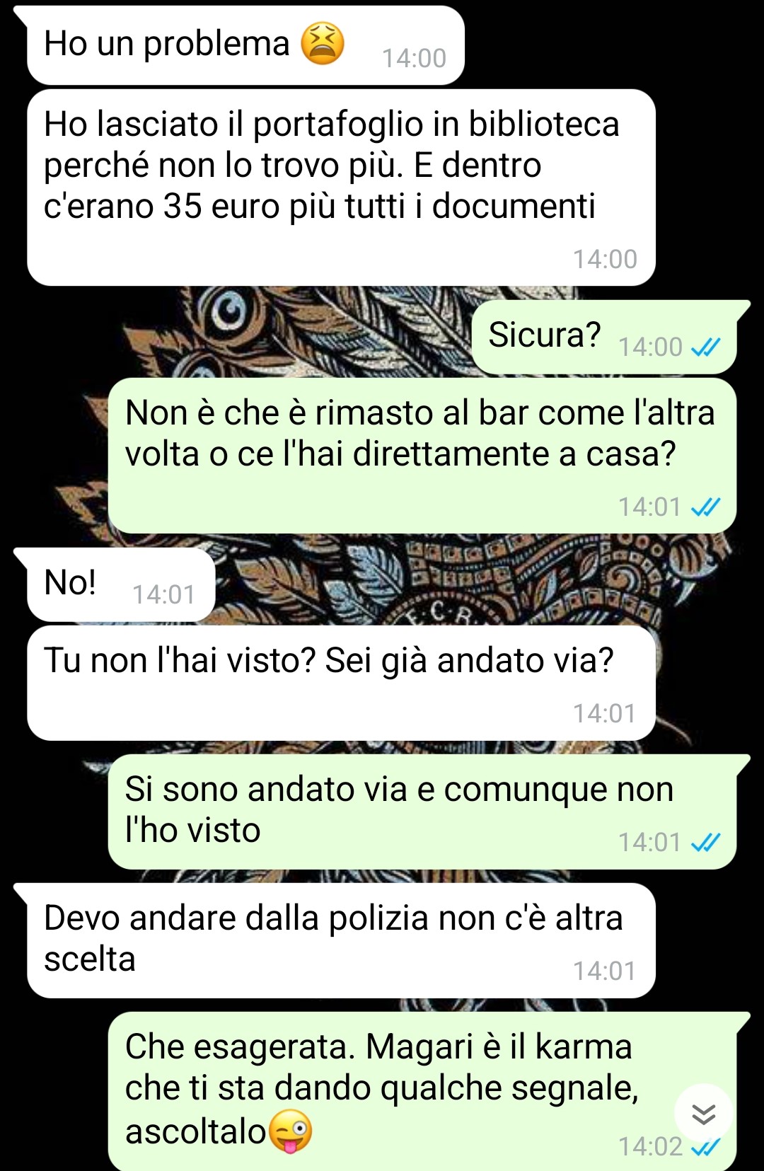 Il portafoglio scomparso