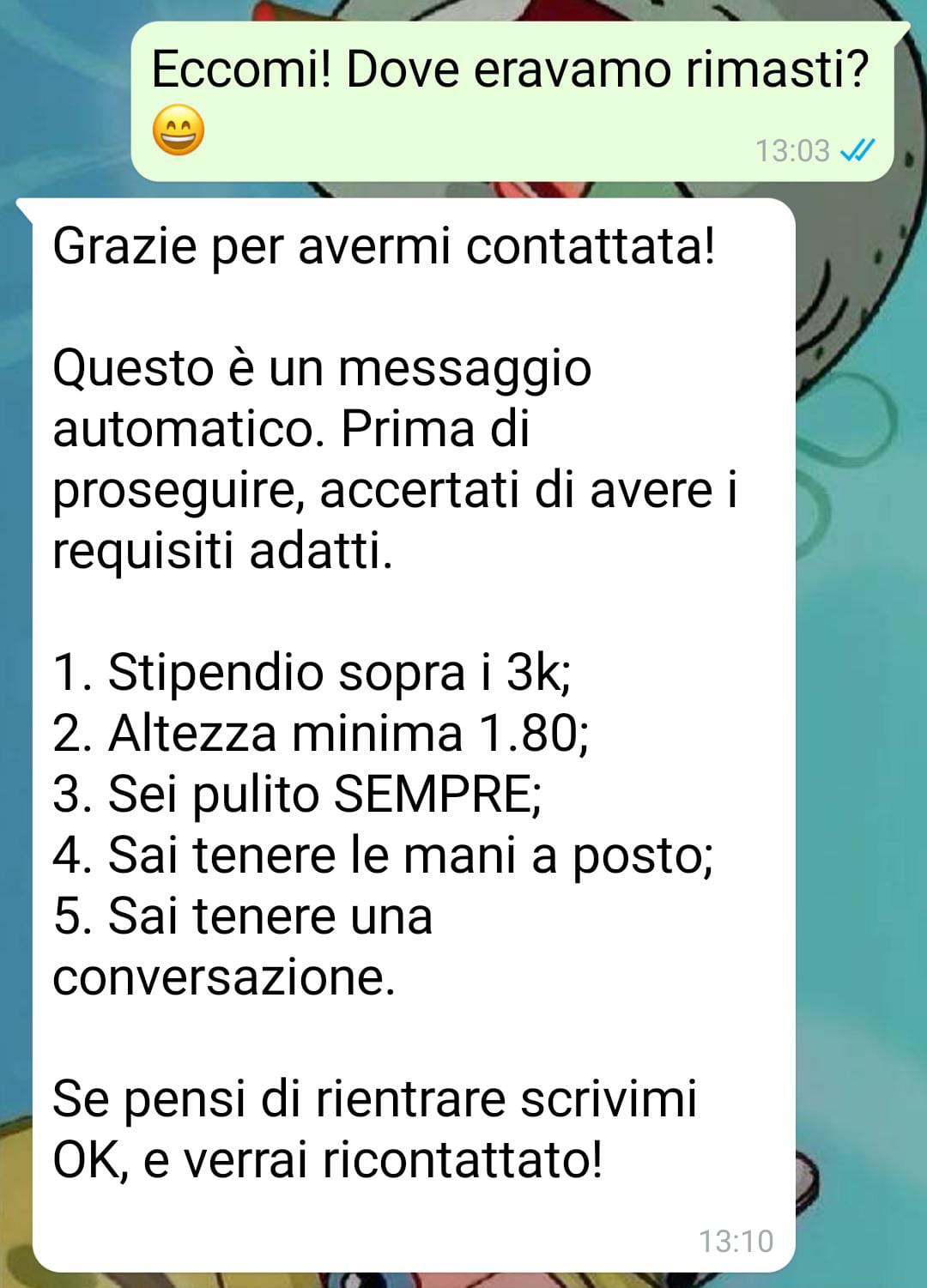 Un messaggio strano