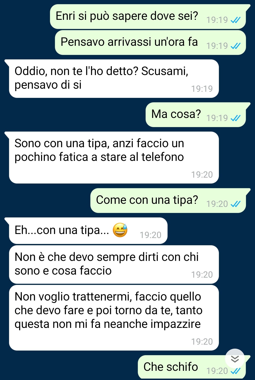 Sono con una tipa