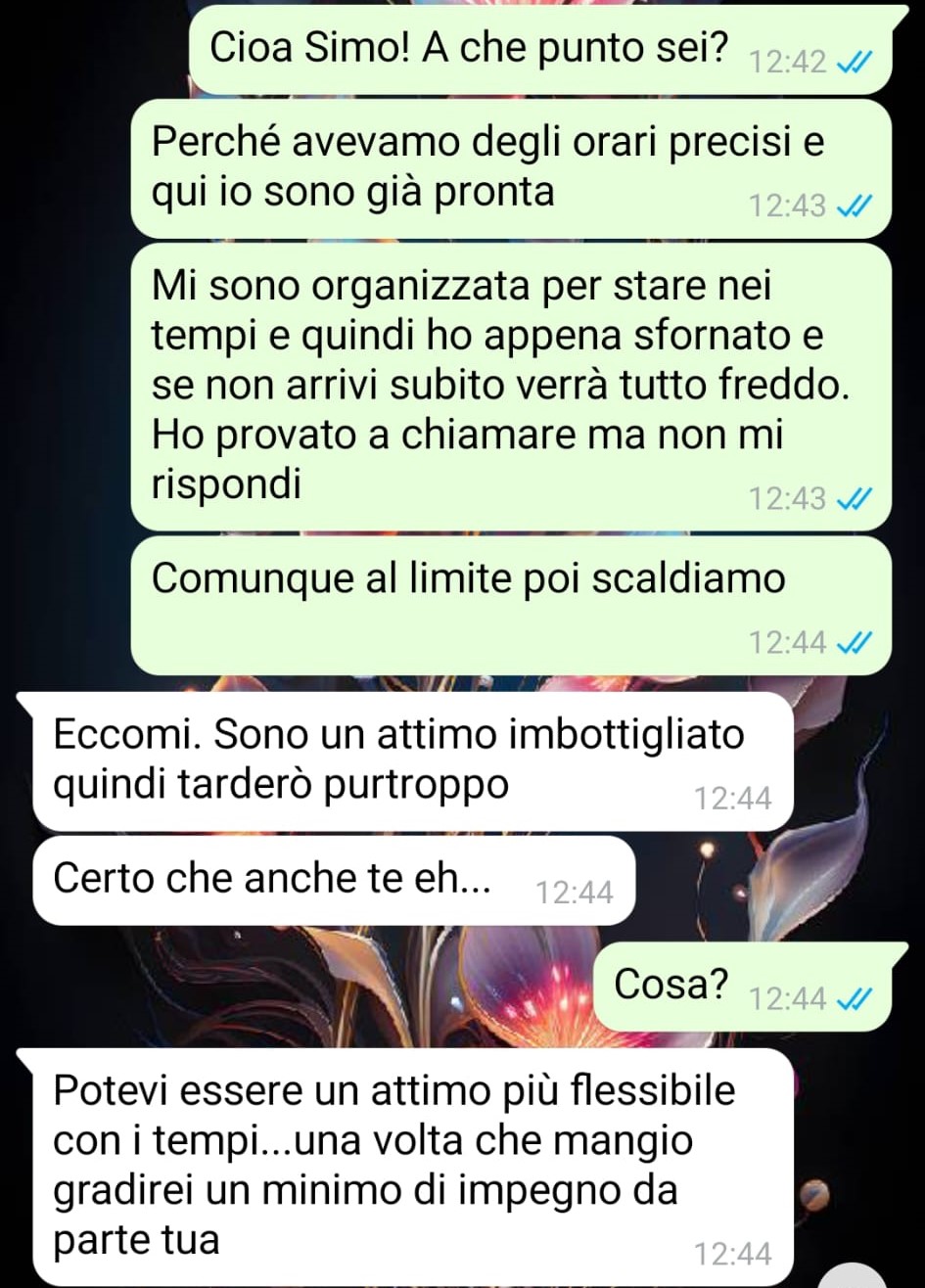 Il pasto sgarro
