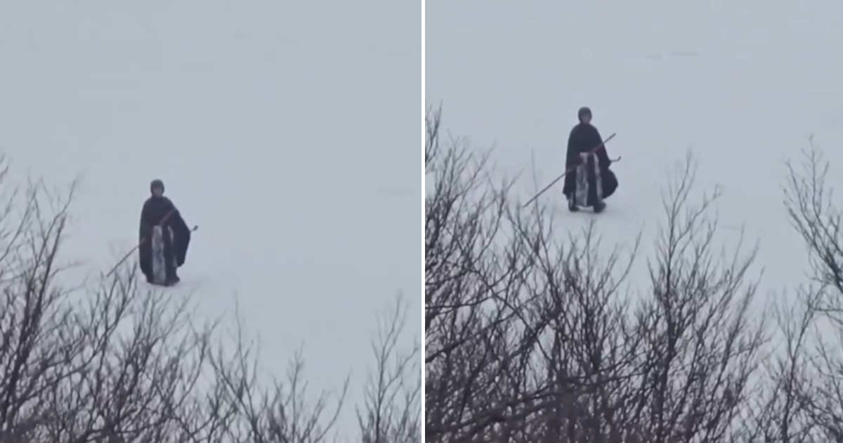 Cosa c’è davvero dietro l’uomo medievale sospeso nel cielo? Svelato il mistero [+VIDEO]