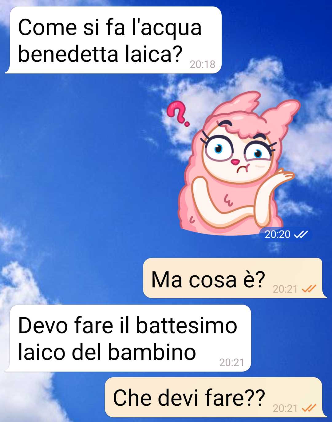 Il finto battesimo