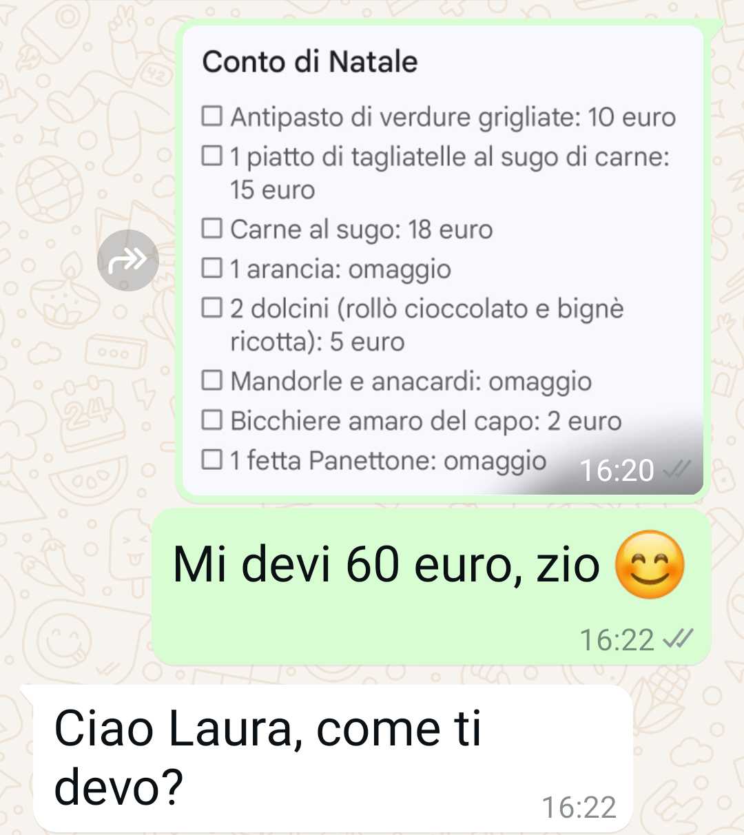 Il conto di Natale