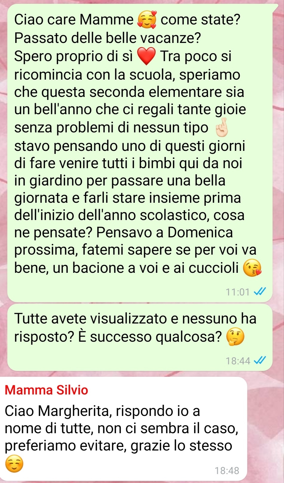 Il gruppo classe delle mamme