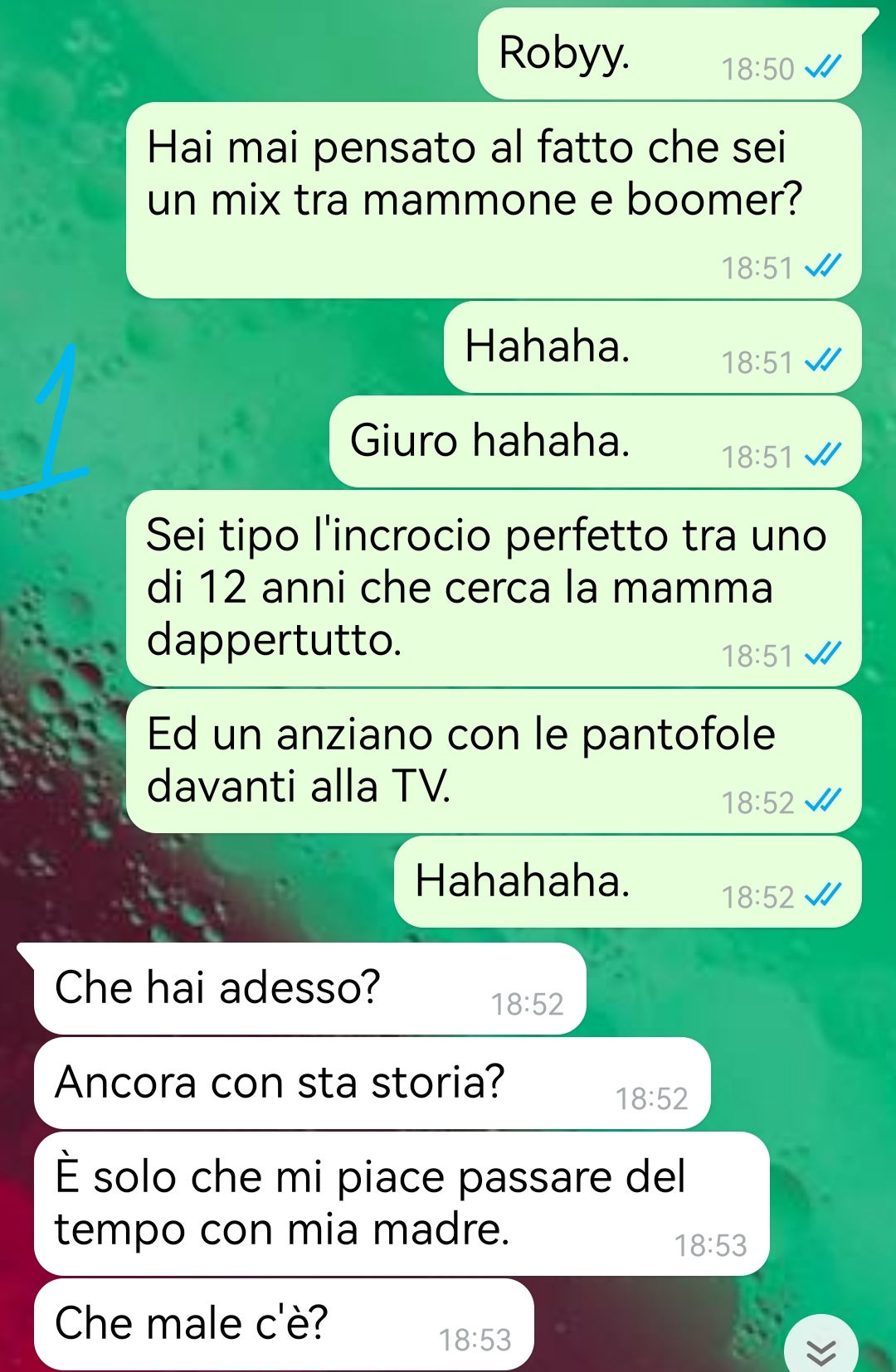 Io, tua madre e tu