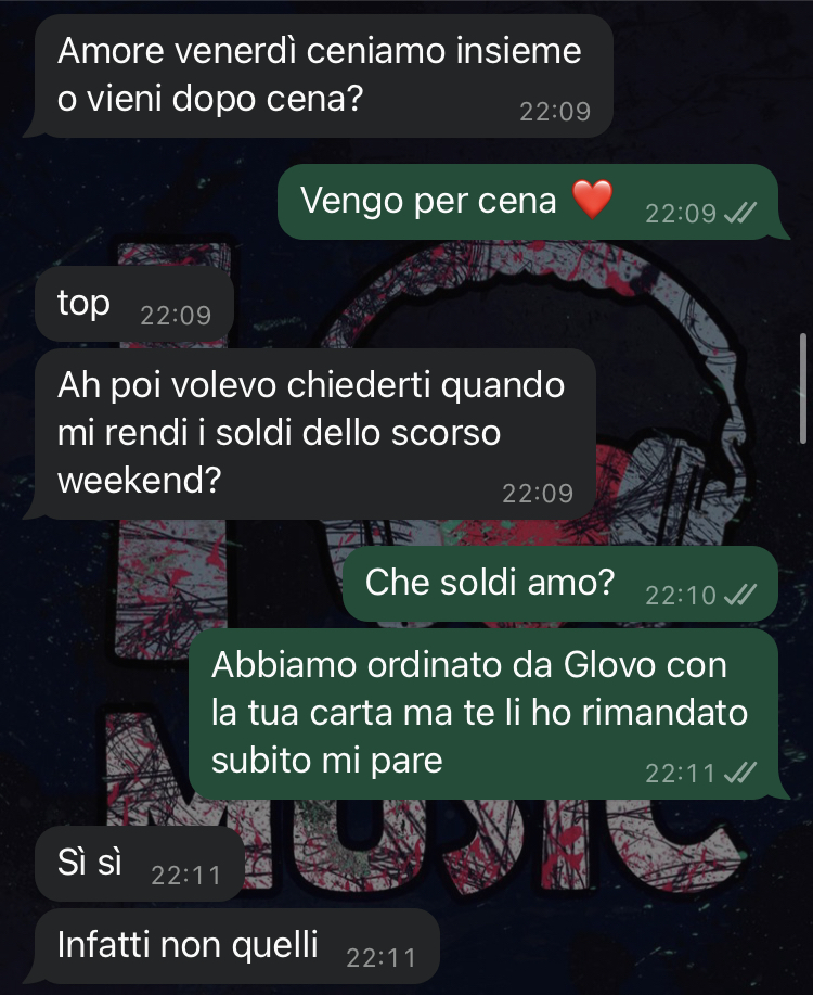 Il conto settimanale