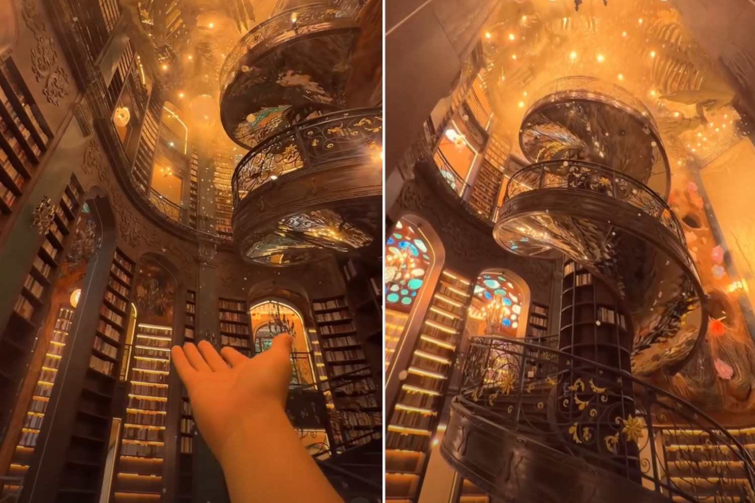 Questa biblioteca nascosta in una cavità naturale è diventata virale tra i fan di Harry Potter per la sua somiglianza a Hogwarts [+VIDEO]
