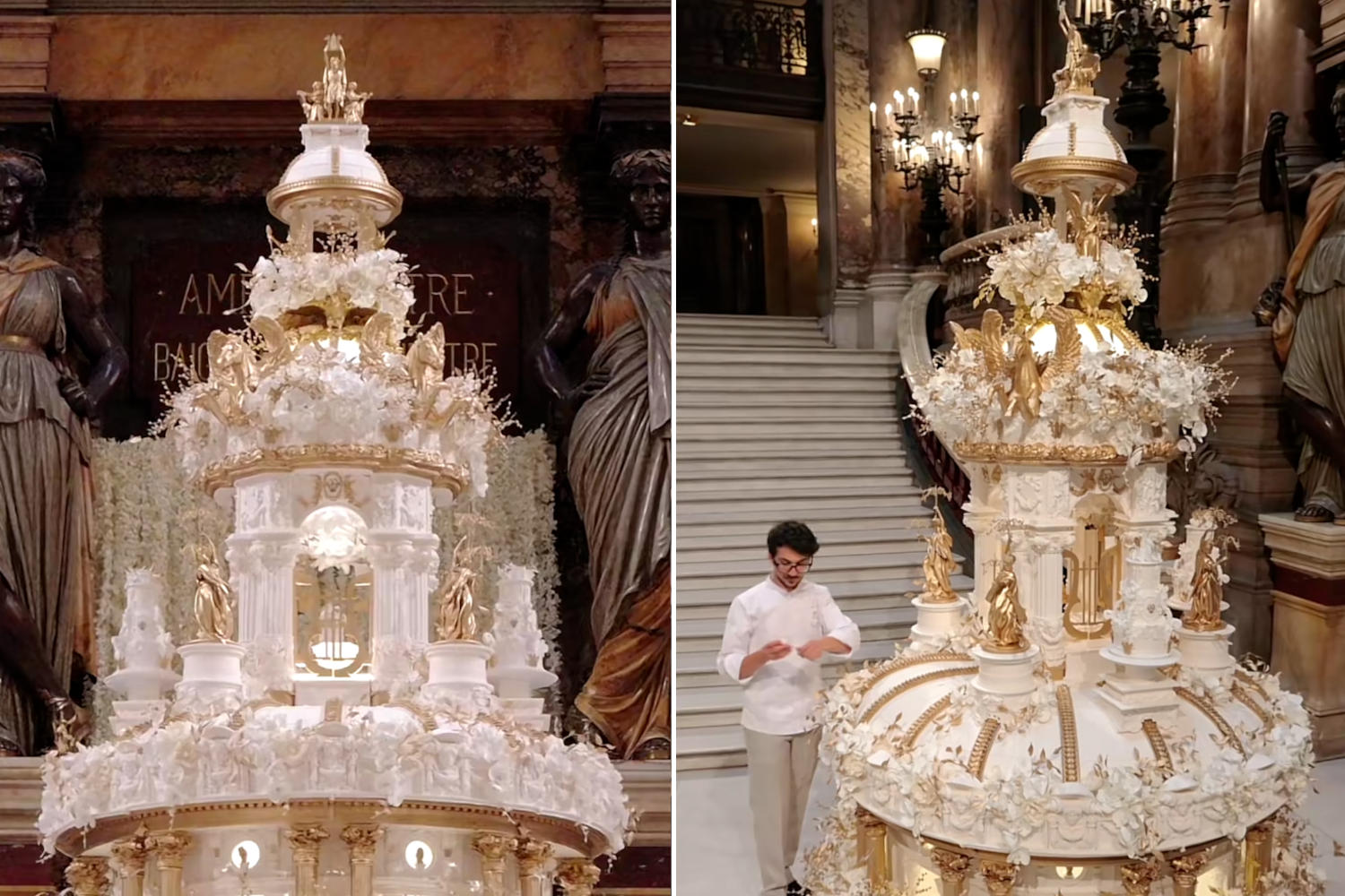 Crea una mastodontica torta nuziale da 500 chili e 33.000 petali: l’opera d’arte del pasticcere Marc Suárez [+VIDEO]
