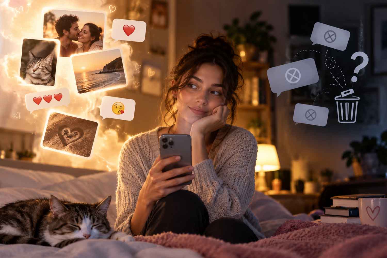 Perché conserviamo i vecchi messaggi del partner? Uno studio trova una ragione molto meno romantica