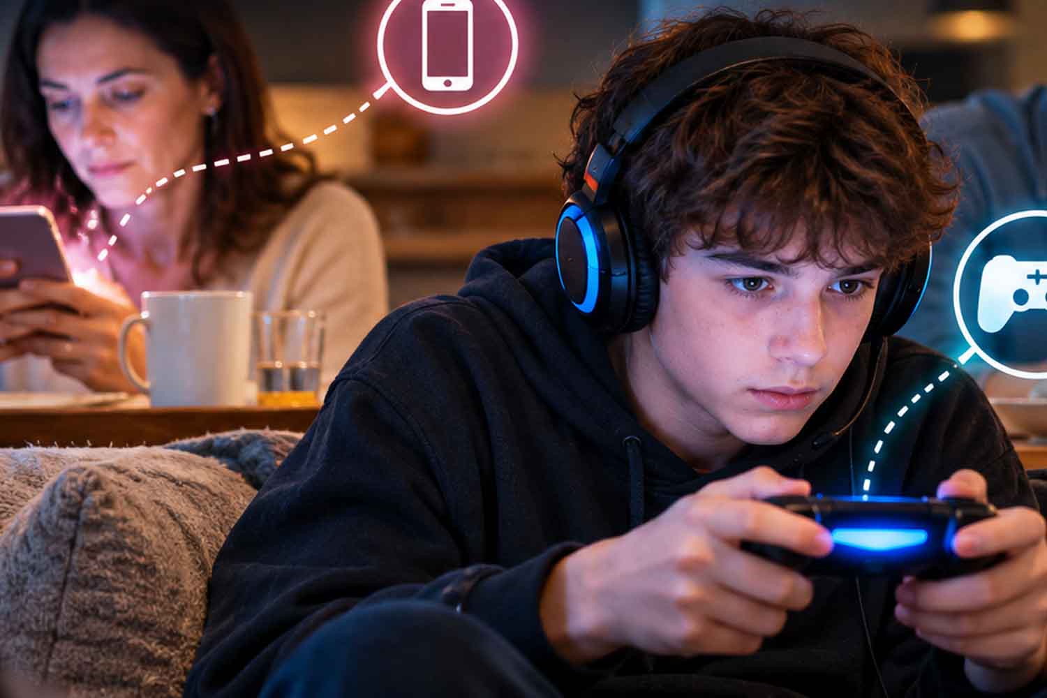Se chiedi a tuo figlio di mollare il controller, forse dovresti prima posare il telefono