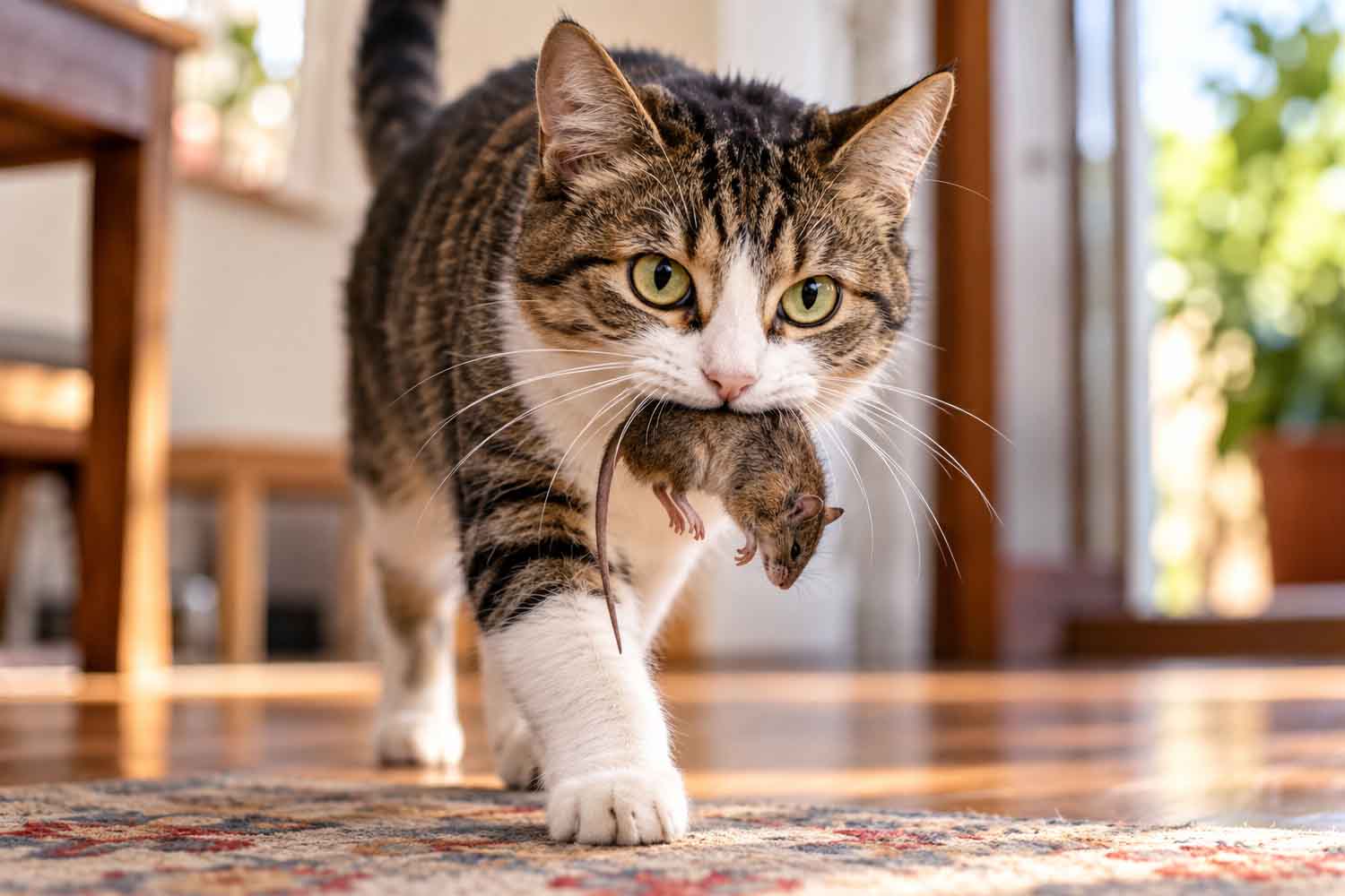 Il topo sul tappeto forse non è un regalo: cosa sappiamo sulla caccia dei gatti