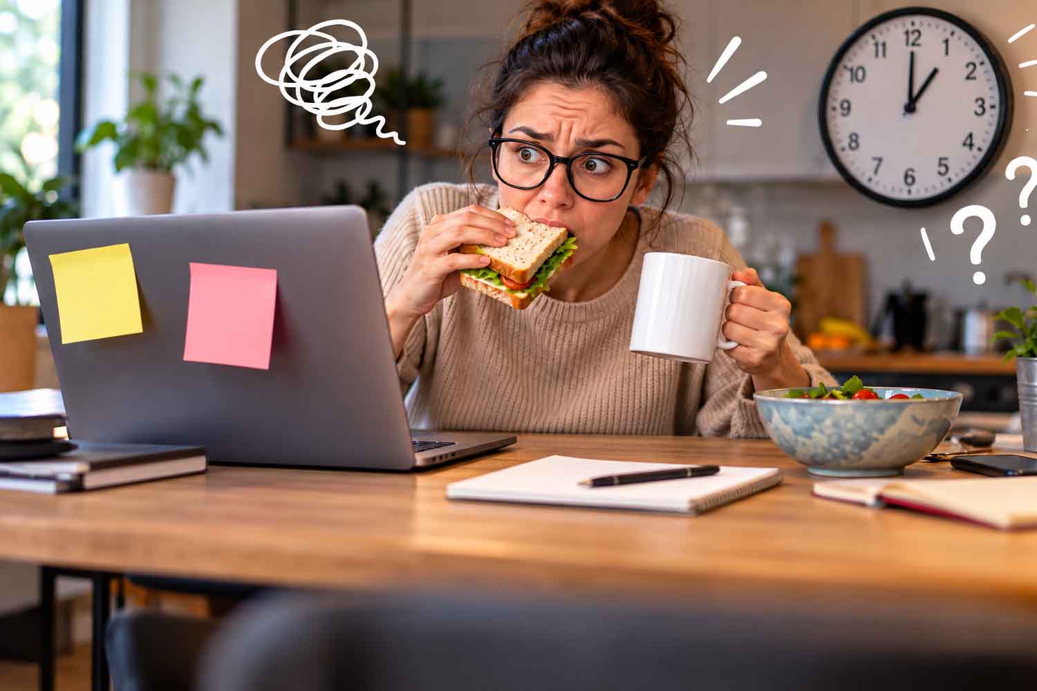 Lavorare da casa e mangiare davanti al PC: la pausa pranzo che molti non riescono più a fare